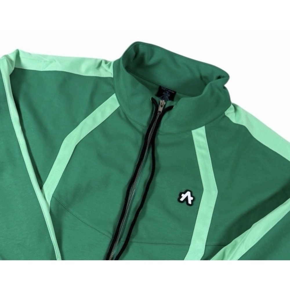 Aleph Zero Just Ape AREZERO Green Track Jacket Mens Large Streetwear